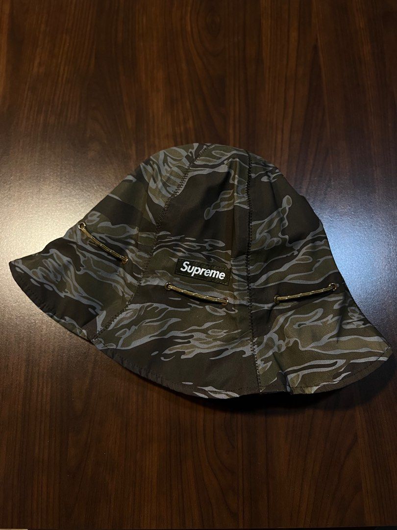 SUPREME TIGER CAMO REFLECTIVE TULIP HAT-BROWN CAP BUCKET HAT, 男裝