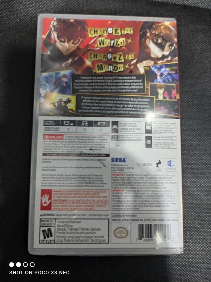 SWITCH PERSONA 5 (Category: Nintendo) located in Makati City. Submitted by yomyom_onlineshop (Listing ID 1192137259, Image 2). Description: For Sale Only Brandnew Sealed No To trade/SWAP Delivery within the day Taguig Market Market Can book Via lalamove Less Time Less Effort Cod,Gcash,Banktransfer.