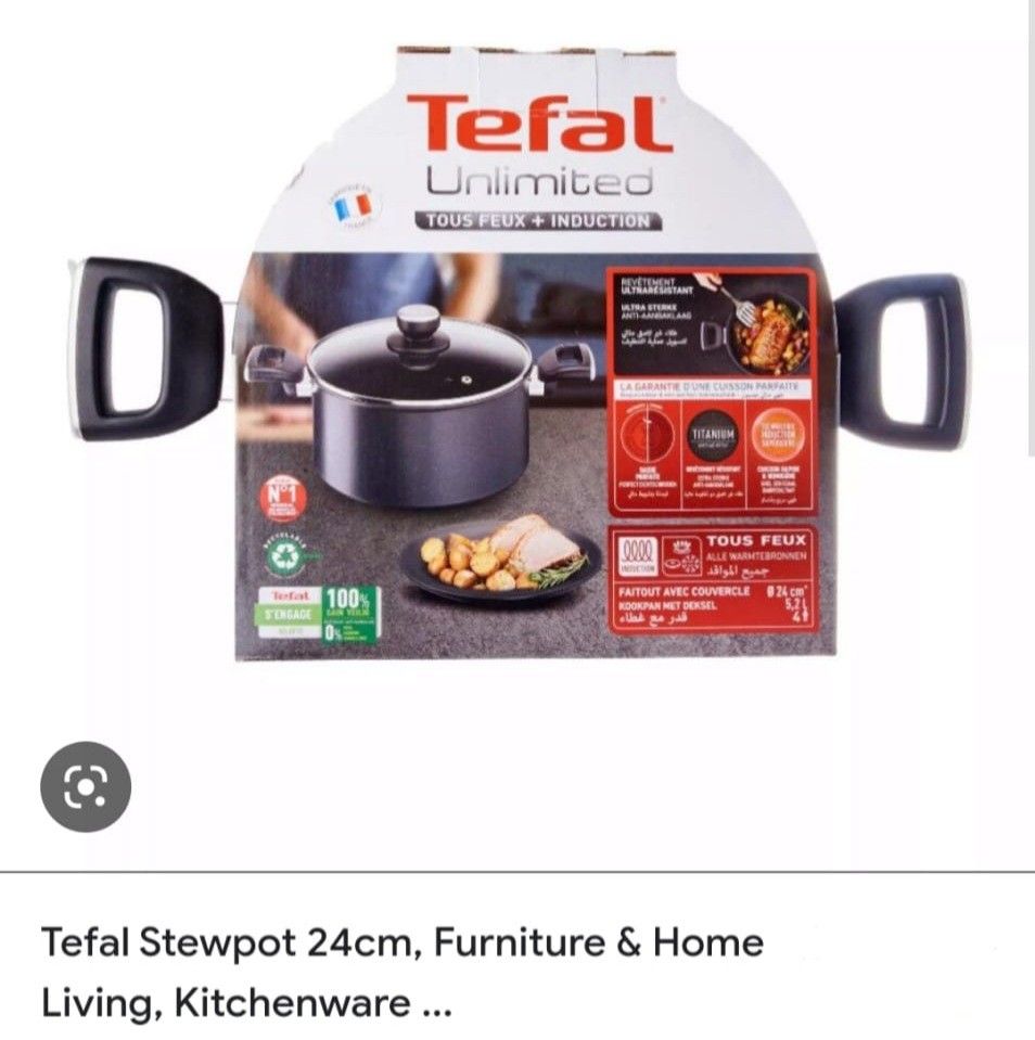 Tefal Induction Stewpot 24cm, Furniture & Home Living, Kitchenware