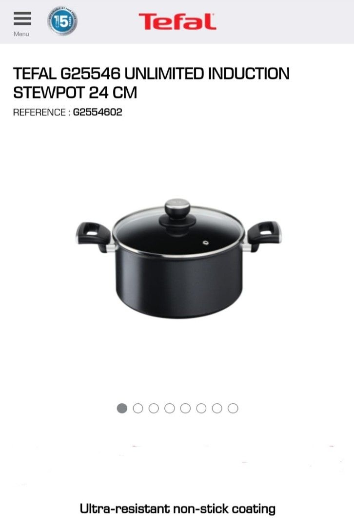 Tefal Induction Stewpot 24cm, Furniture & Home Living, Kitchenware