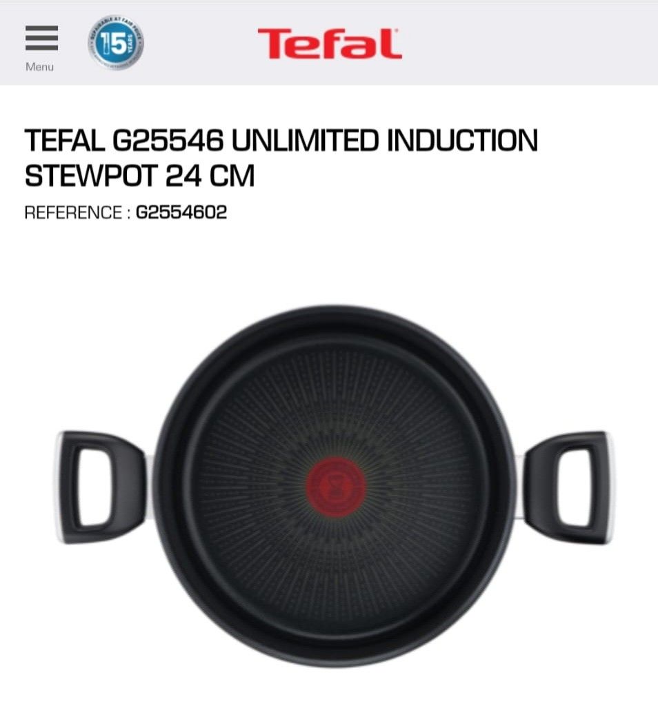 Tefal Induction Stewpot 24cm, Furniture & Home Living, Kitchenware