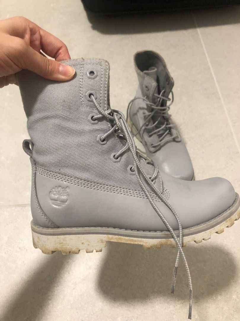 Childrens grey timberland boots cheap