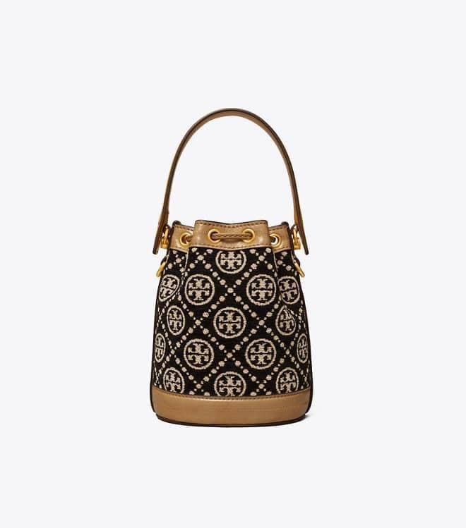 Tory burch t monogram chenille bucket bag Clearance