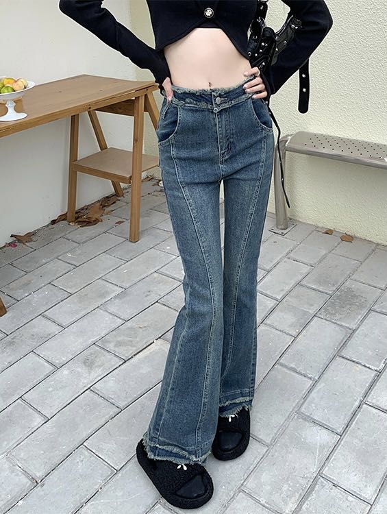XIAOFFENN Petite Jeans For Women Petite Length Flare Jeans For