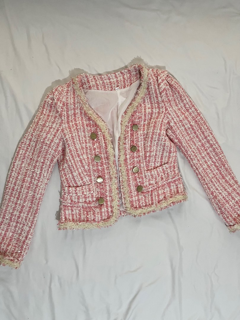 Tweed Blazer, Women's Fashion, Coats, Jackets and Outerwear on Carousell