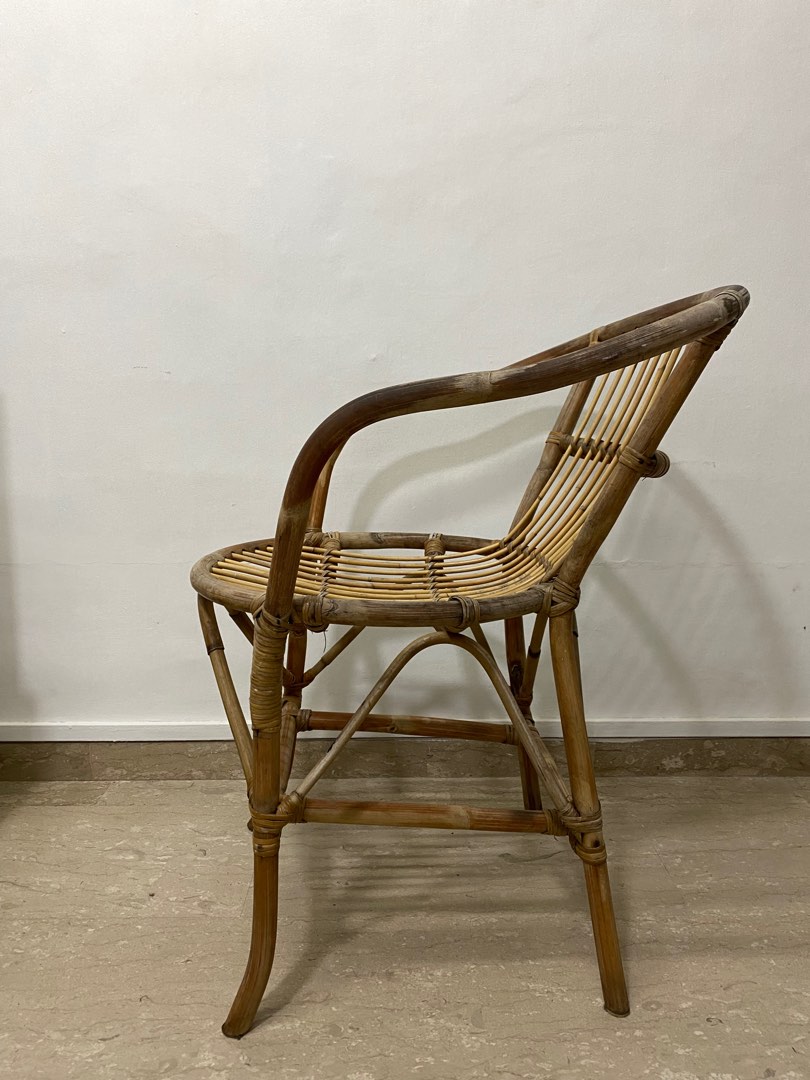 Used Rattan Chair , Furniture & Home Living, Furniture, Chairs on Carousell