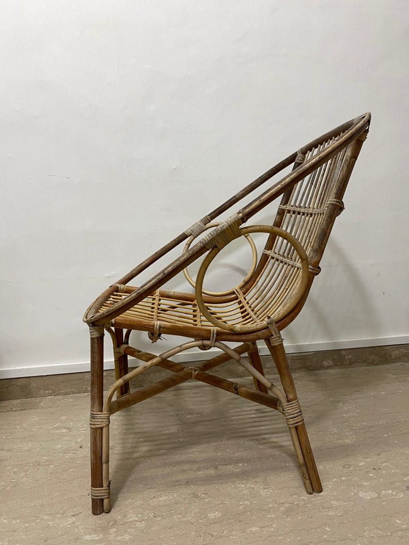 Used Rattan Chair , Furniture & Home Living, Furniture, Chairs on Carousell