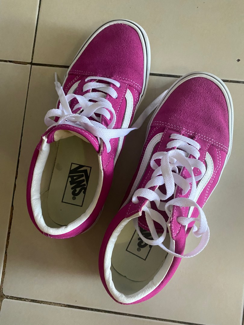 Vans The Old Skool Magenta Women s Fashion Footwear Sneakers on Carousell
