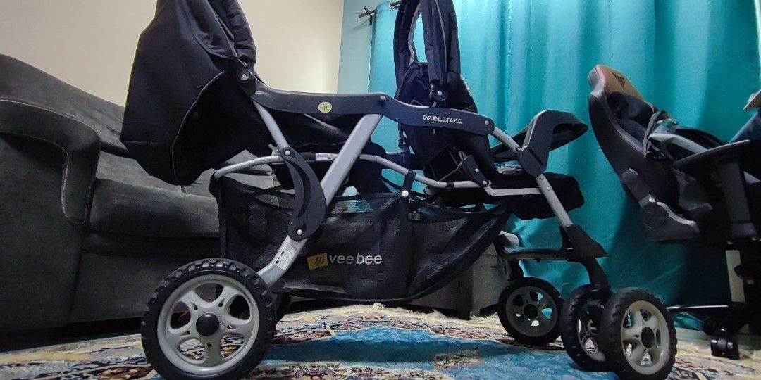 Vee bee doubletake tandem stroller silverado top