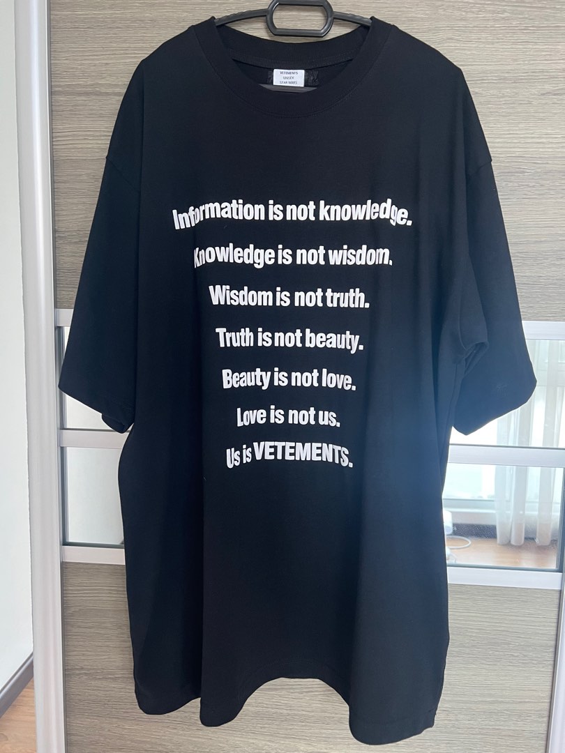 Vetements X Star Wars Tee Men s Fashion Tops Sets Tshirts