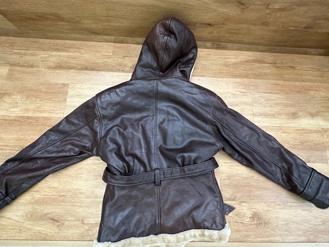 Fur lined sales bomber jacket