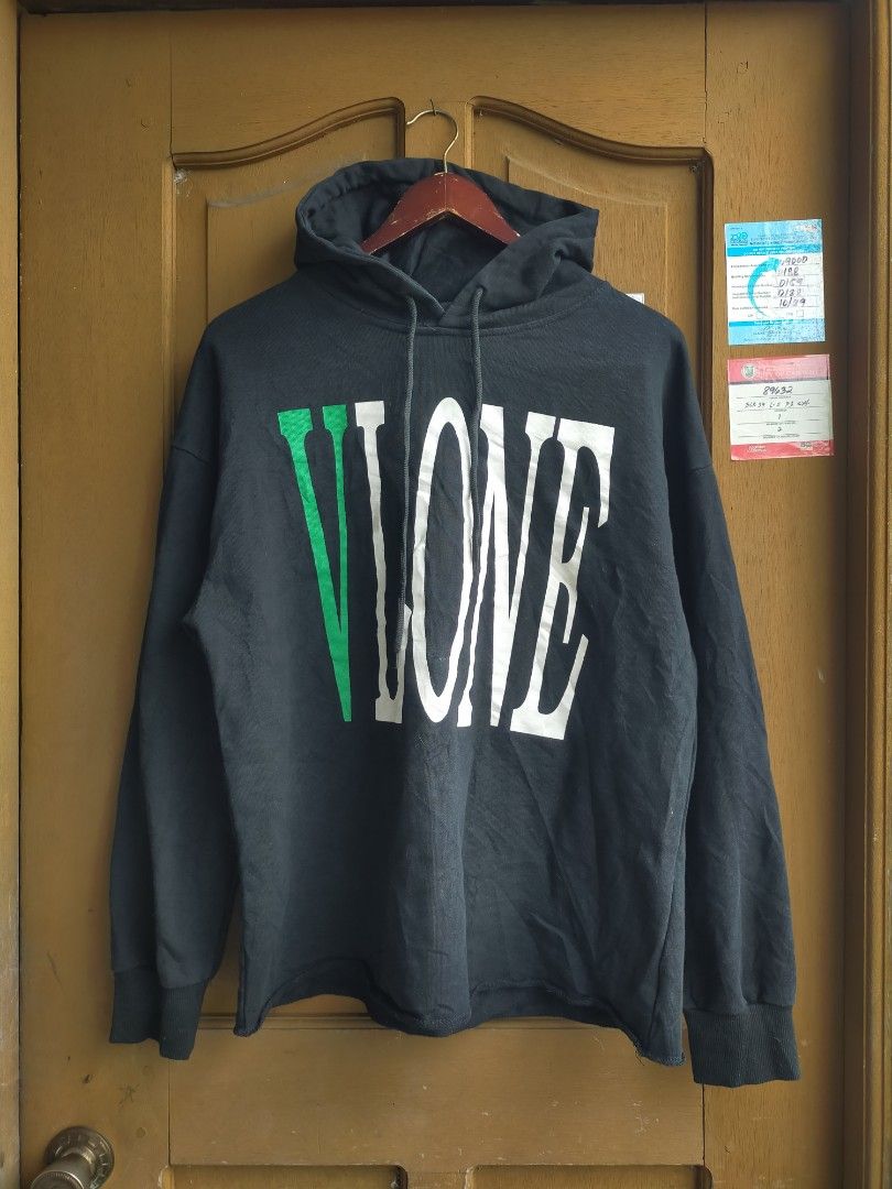 Vlone green logo hoodie black, Men's Fashion, Tops u0026 Sets, Hoodies on  Carousell