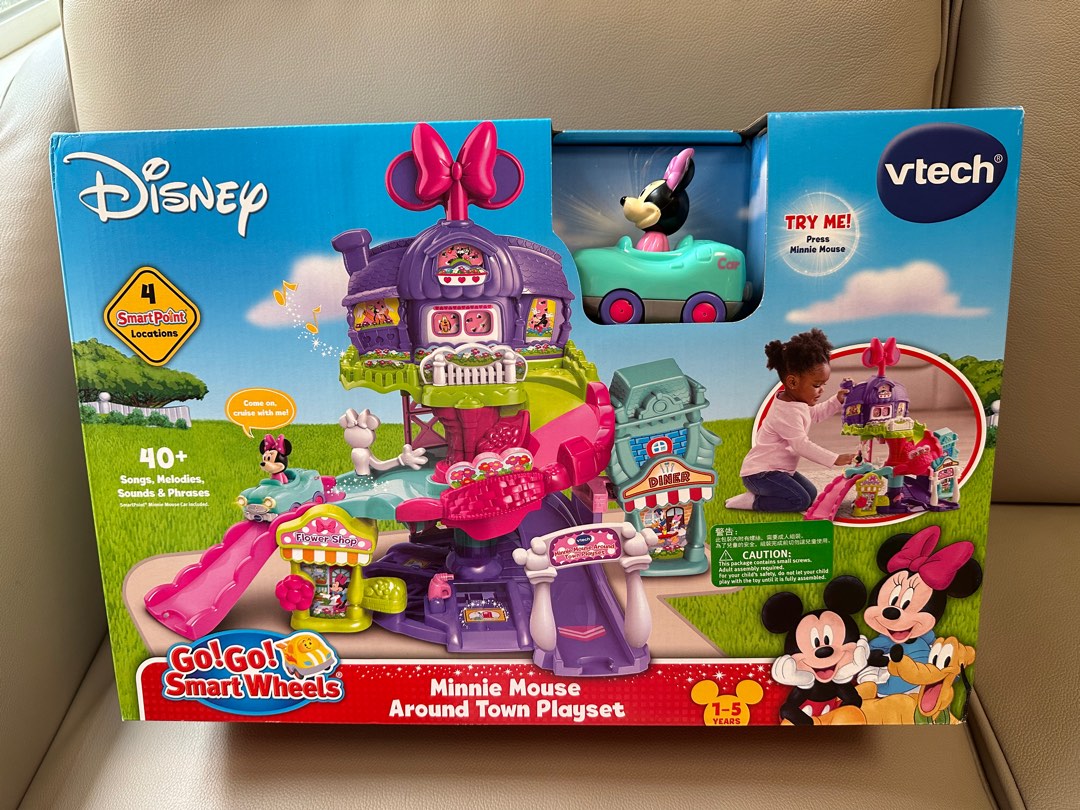 Vtech Minnie Mouse Around Town Playset 米妮圍繞城市玩具組 / Vtech 路軌車玩具, 兒童＆孕婦用品