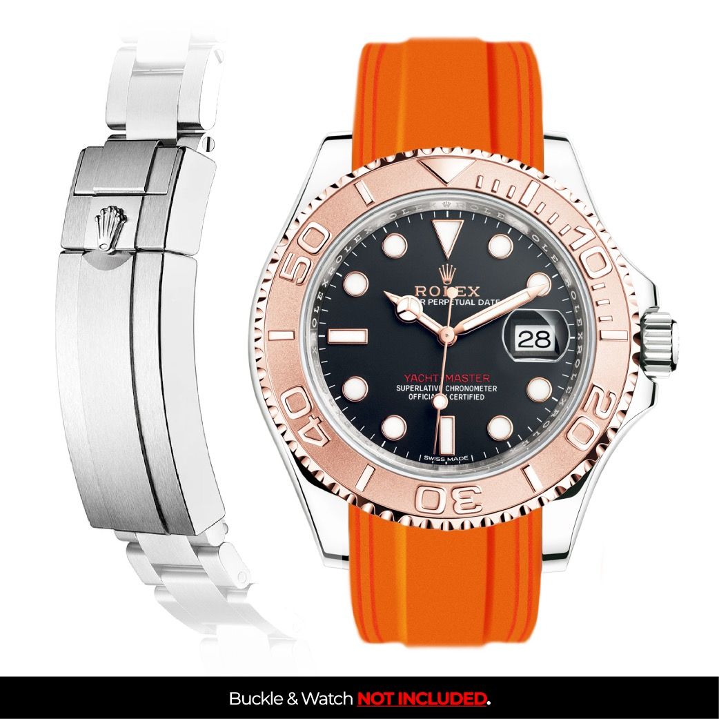 Yacht master with deals rubber strap