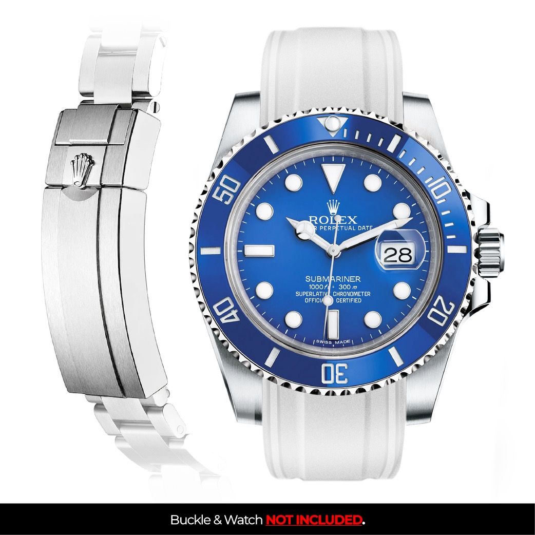 Rolex white rubber best sale strap