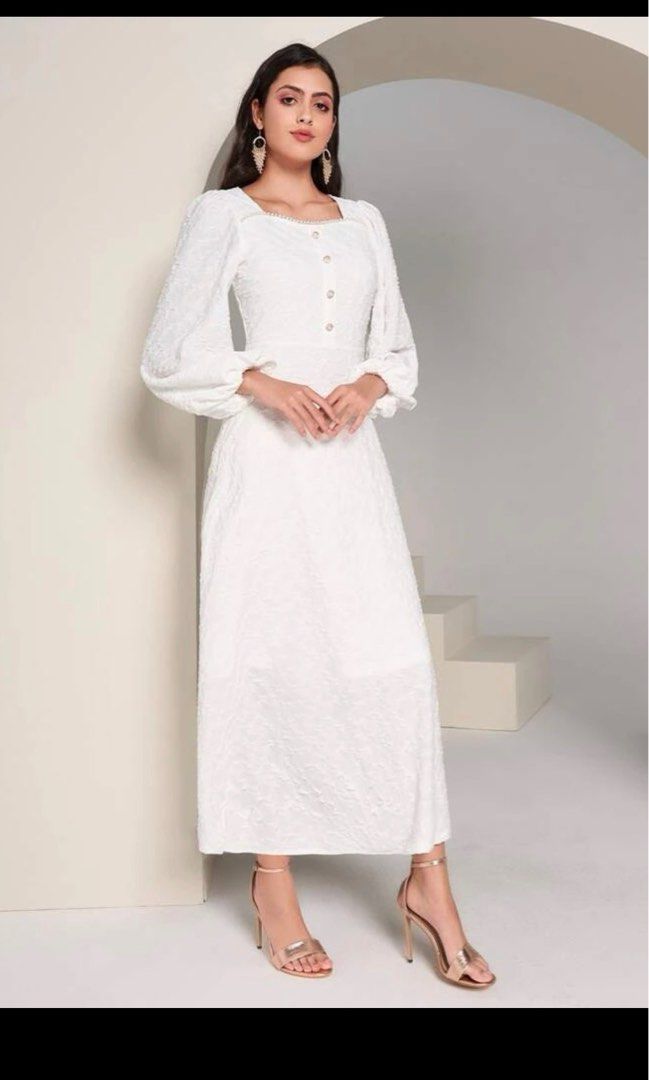 Women'S White Frock Fashion Dresses