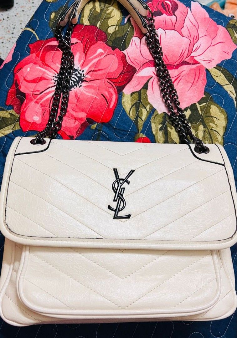 YSL NIKI WHITE SHOULDER BAG CROSSBODY BAG SLINGBAG
