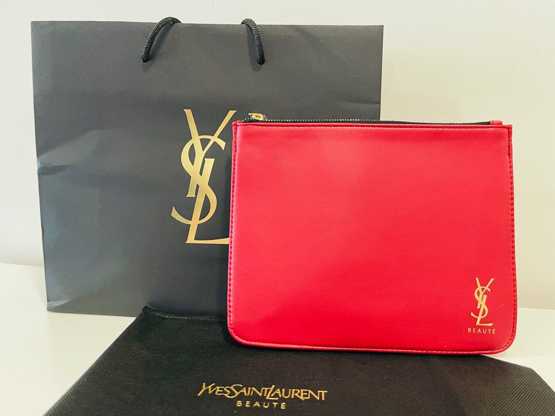 Ysl red pouch hot sale