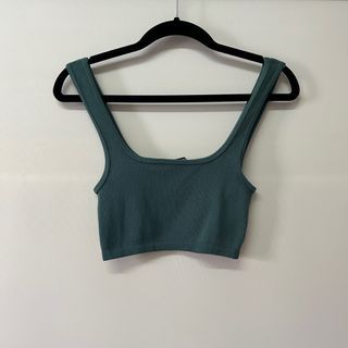 Zara green seamless cropped top