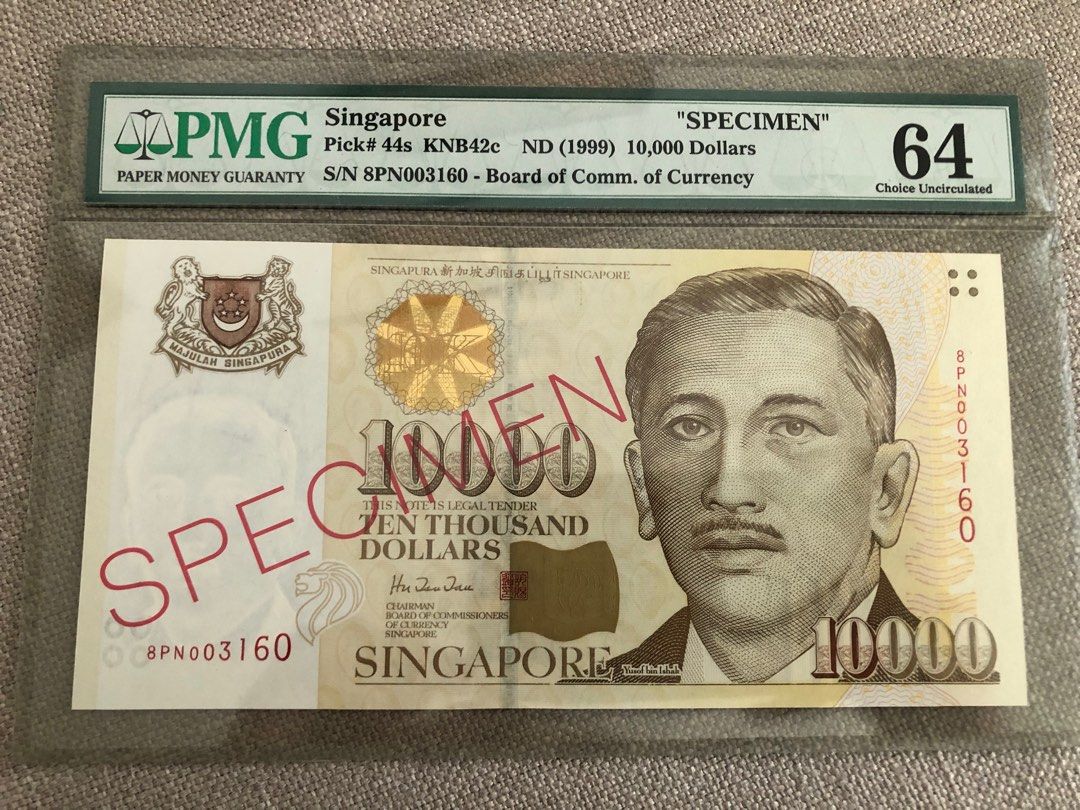 10000 Singapore Dollar Note Specimen Hobbies And Toys Memorabilia