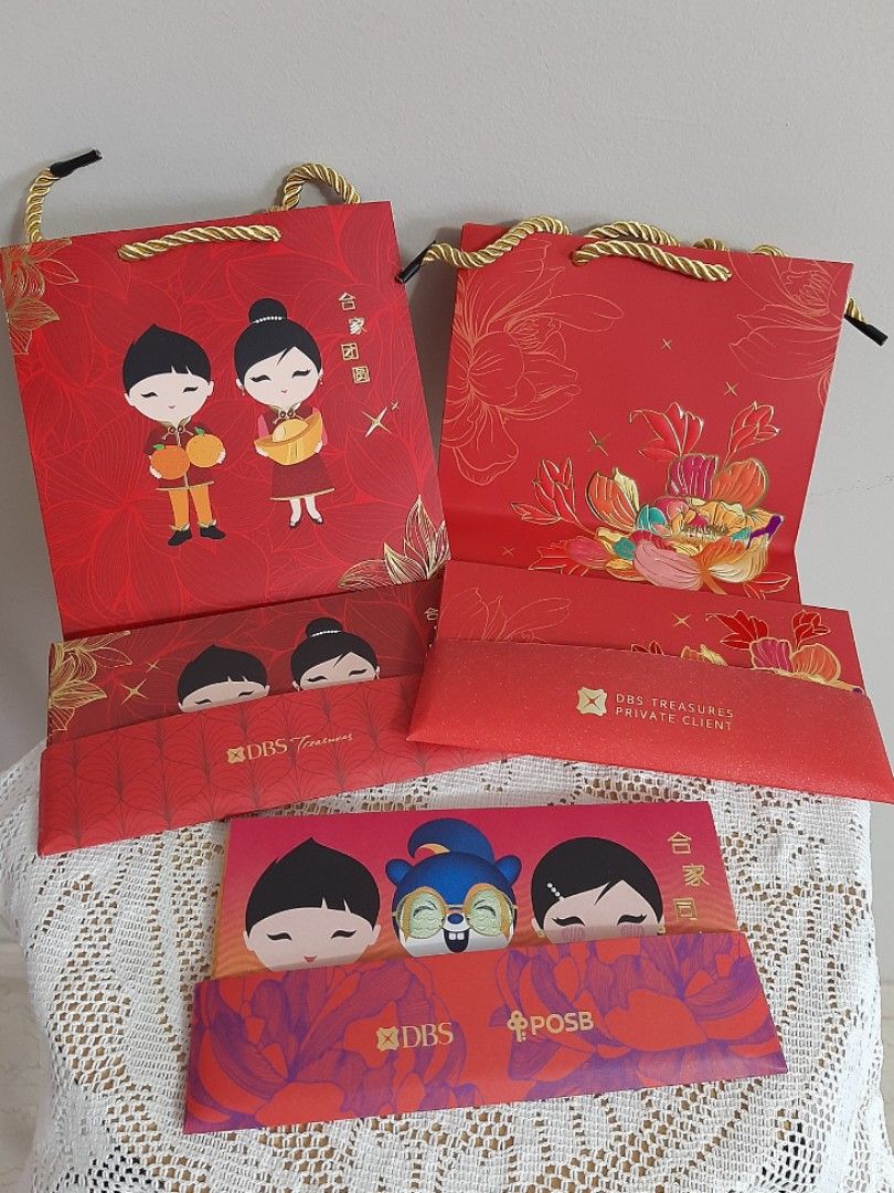 2023 DBS POSB red packets & carrier, Hobbies & Toys, Stationery & Craft ...