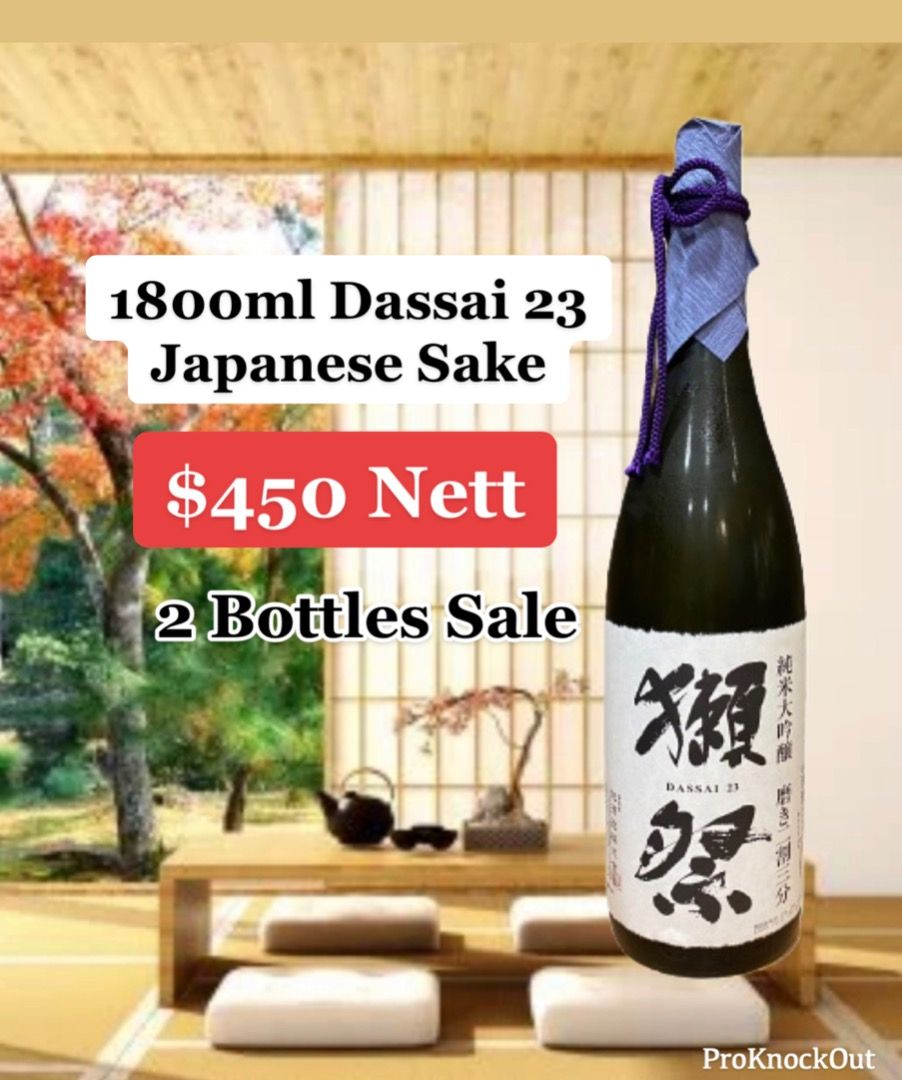 2 Bottles Sale on 1800ml Dassai 23 Sake, Dassai Junmai Daiginjo Sake
