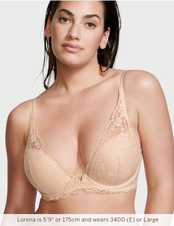Victoria's Secret Shine Strap Push Up Bra, Adds One Cup Size, Padded,  Plunge Neckline, Lace, Bras for Women, Very Sexy Collection, Black (34DD)  at  Women's Clothing store