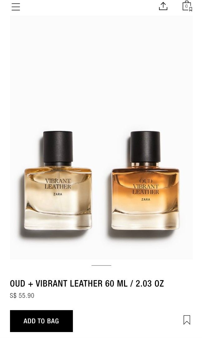 zara vibrant leather perfume