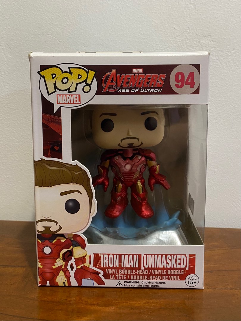 94 Iron Man Unmasked Marvel Avengers Funko Pop Line, Hobbies & Toys