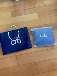 花旗銀行 Citi bank 手拿 購物袋 旅行收納包