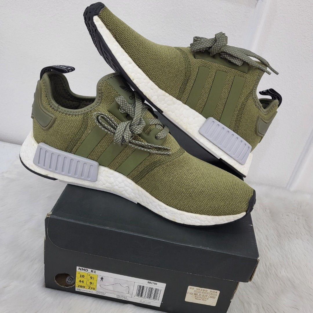 Adidas Nmd R1 Limited Edition “Olive Cargo” Unworn Size: Uk 9.5 Us 10  Perfect Condition Knitted, Men'S Fashion, Footwear, Sneakers On Carousell