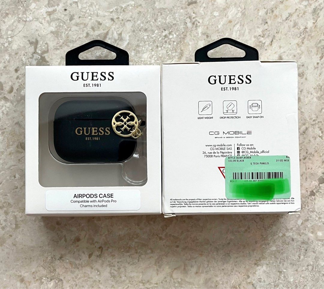 Guess AirPods Pro Case [Official Licensed] by CG Mobile Pu Case with Metal  Hook Protective Case/Cover Designed for AirPods Pro (AIRPODS NOT Included)  - Brown : : Electronics