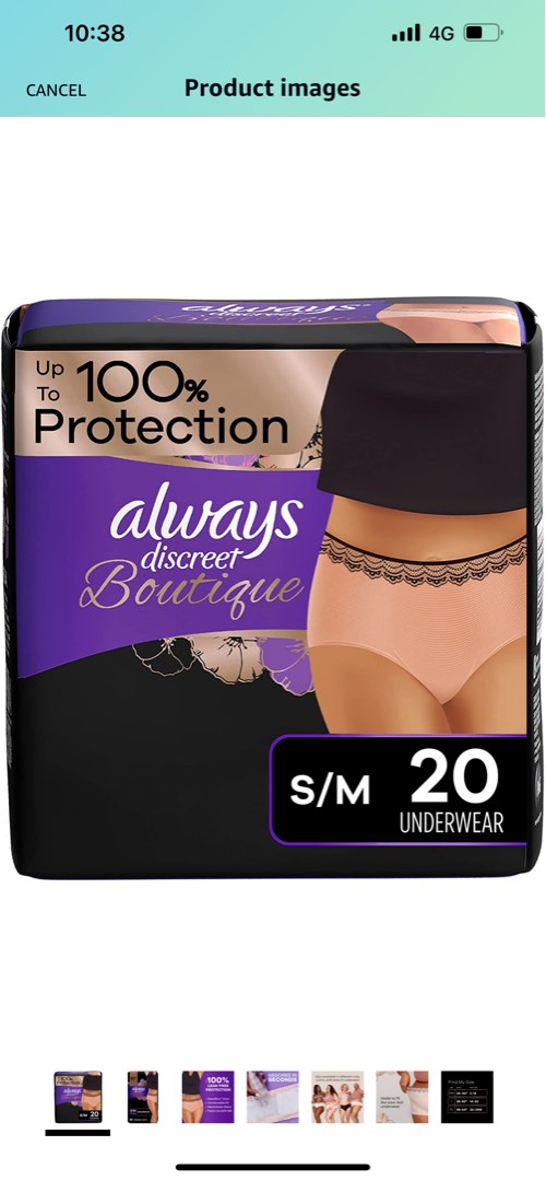 Always discreet postpartum underwear S/M, Babies & Kids, Maternity