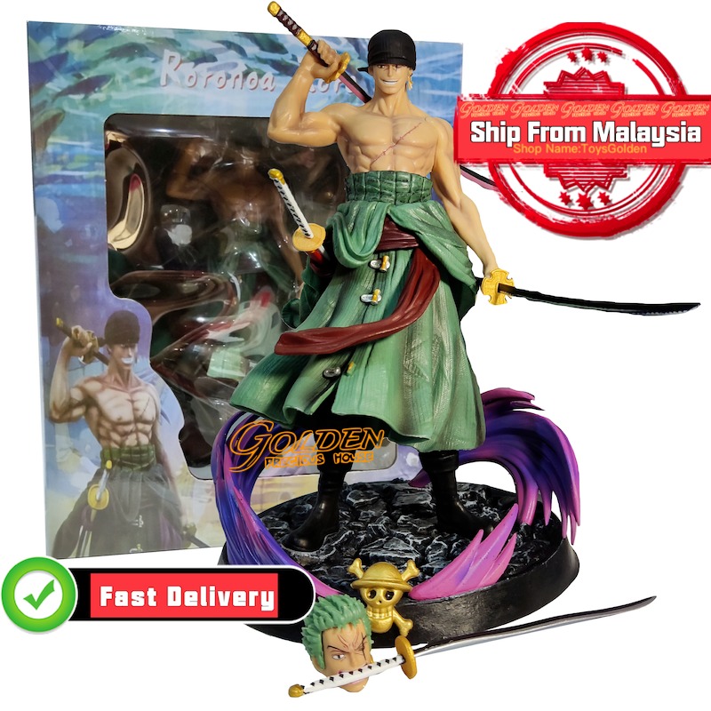 Anime One Piece Figurine Roronoa Zoro Action Figures 25cm Double Headed PVC  Collection Dolls Children Toys Gift, Hobbies & Toys, Toys & Games on  Carousell