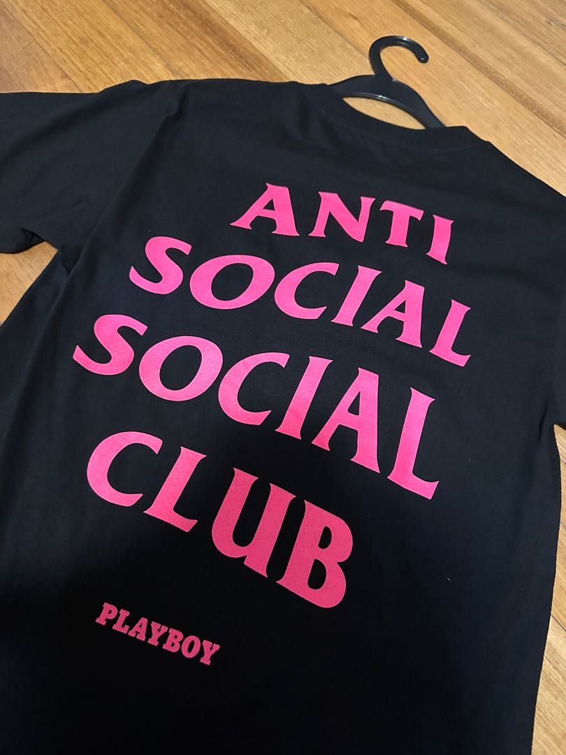 Anti social social new arrivals club playboy t shirt