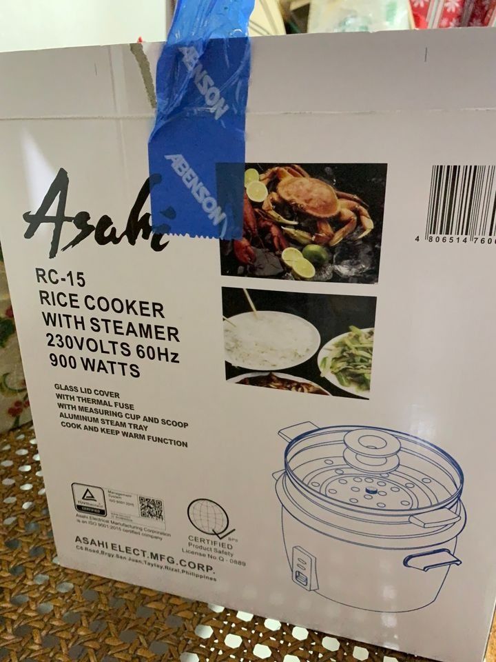 Asahi RC15 Rice Cooker, TV & Home Appliances, Kitchen Appliances