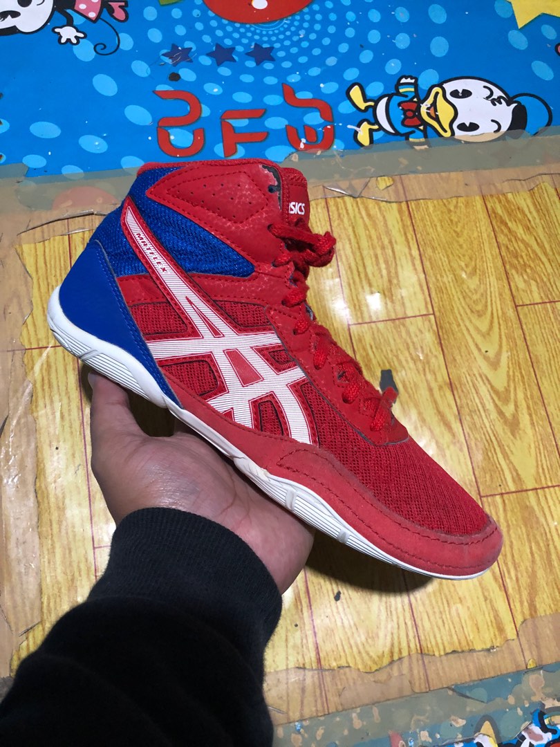 Asics Unisex Matflex 6 Wrestling Shoes Classic Red White 24.5 cm