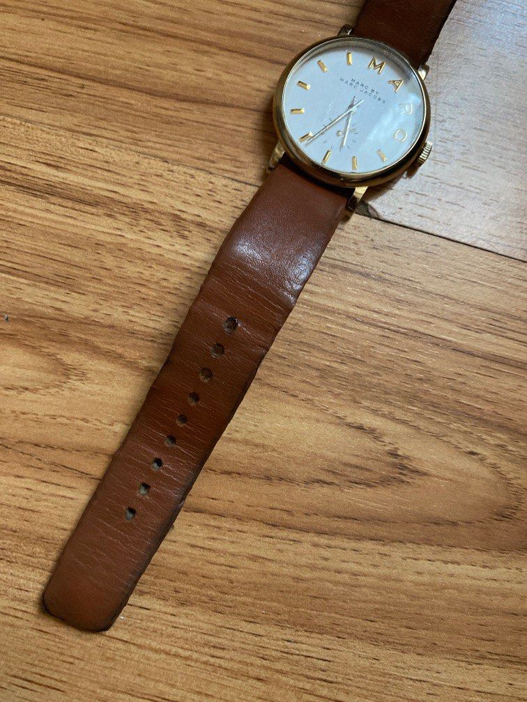 Marc jacobs watch brown leather strap Clearance