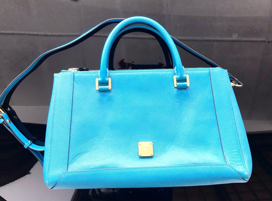 Navy blue deals mcm bag