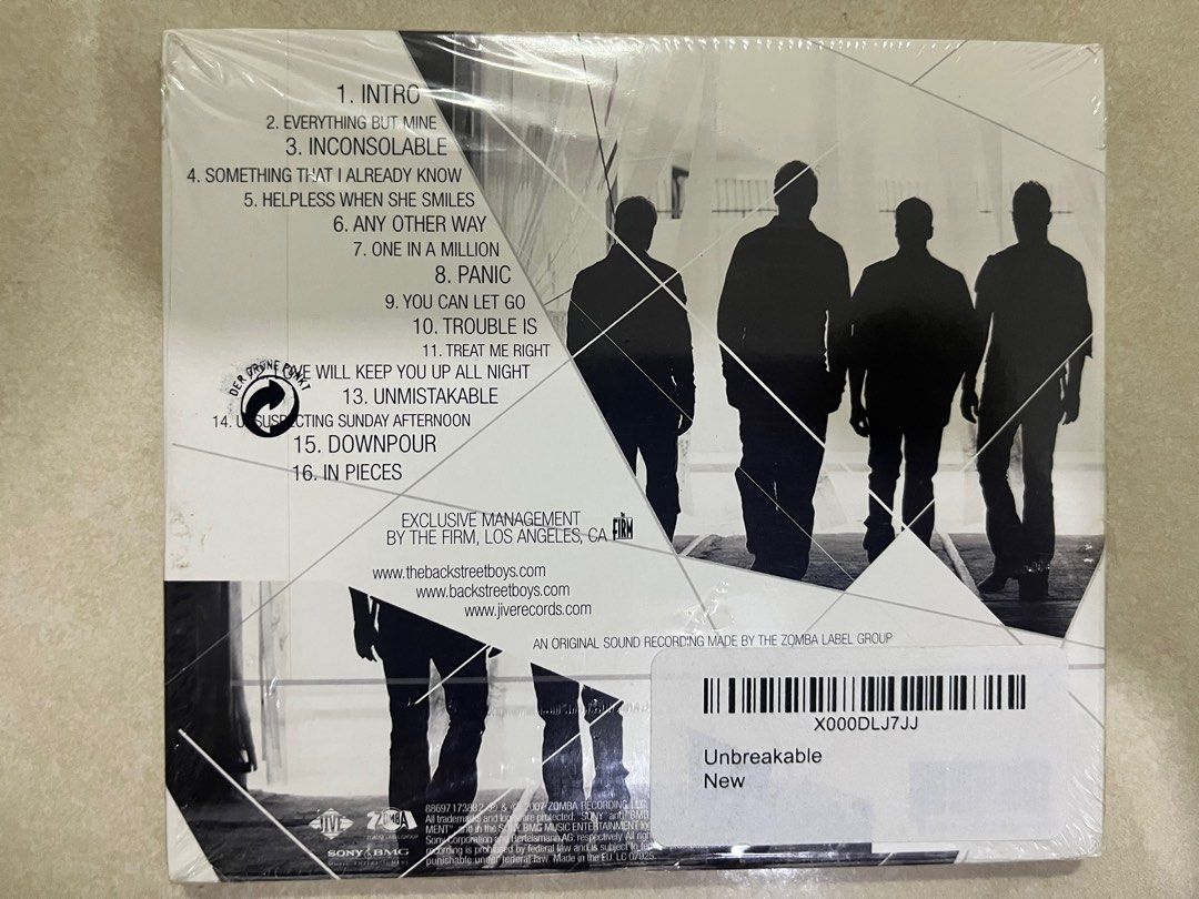 Backstreet Boys Unbreakable, Hobbies & Toys, Music & Media, CDs & DVDs on Carousell