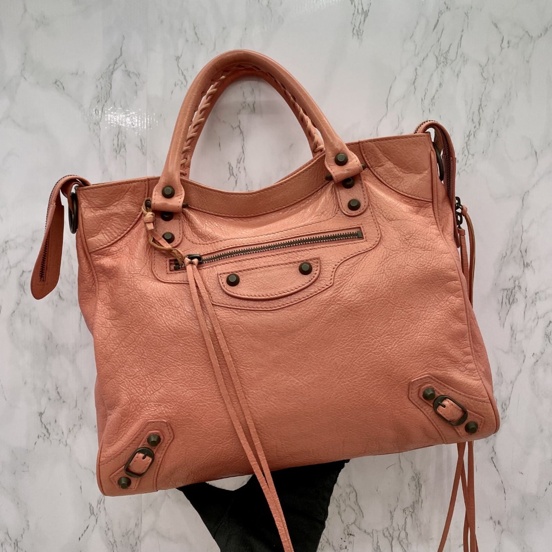 BALENCIAGA 235216 PINK VELO 2 WAY SHOULDER BAG 227034193 EK