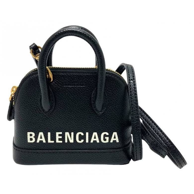 Ville top handle leather handbag Balenciaga Blue in Leather  21697279