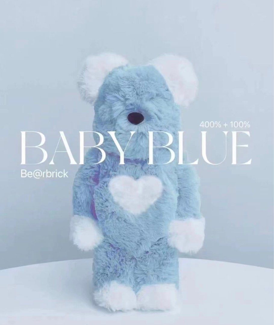 Bearbrick Be@rbrick Medicom Blue Baby Candy Valmuer 藍色毛毛100 