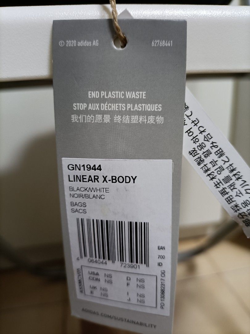 Big sling bags adidas crossbody waist linear big pack bags, Men's