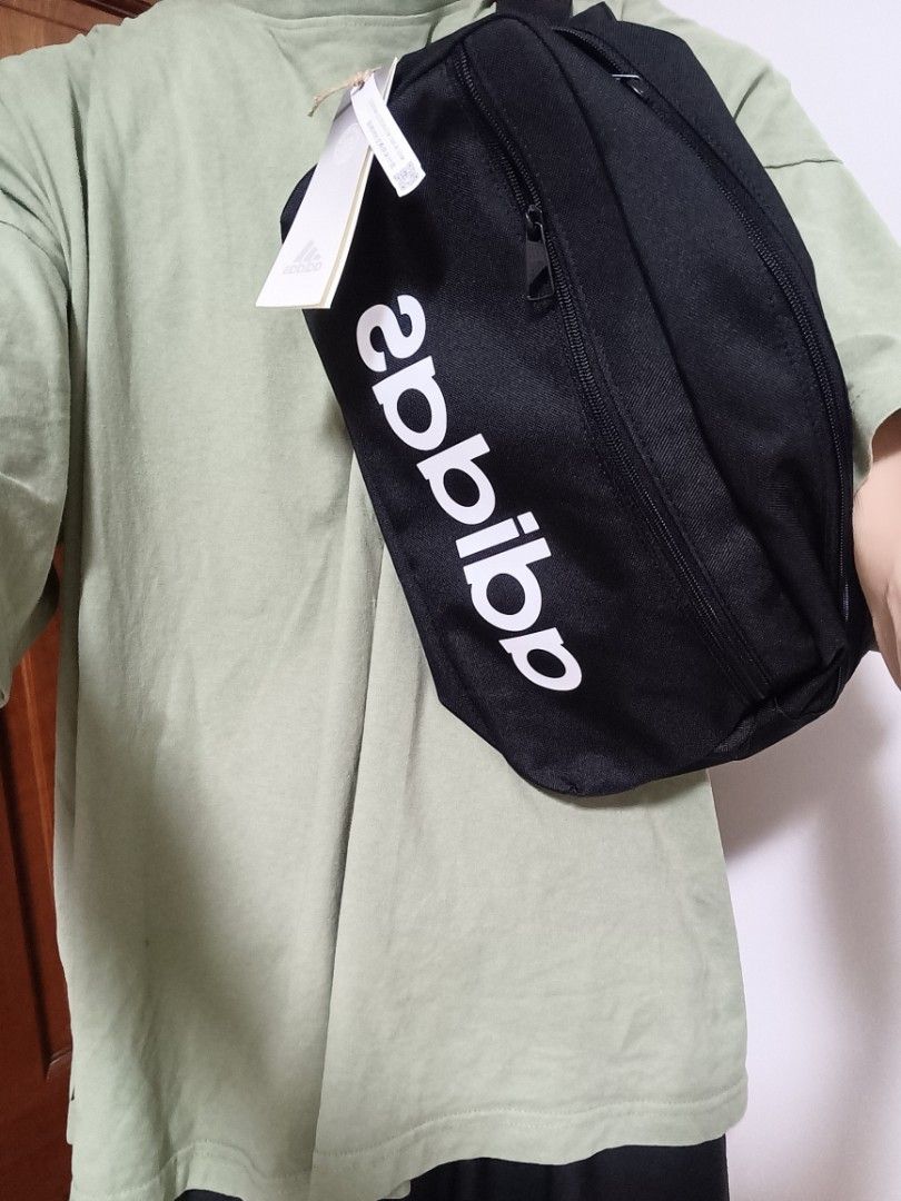 Big sling bags adidas crossbody waist linear big pack bags, Men's