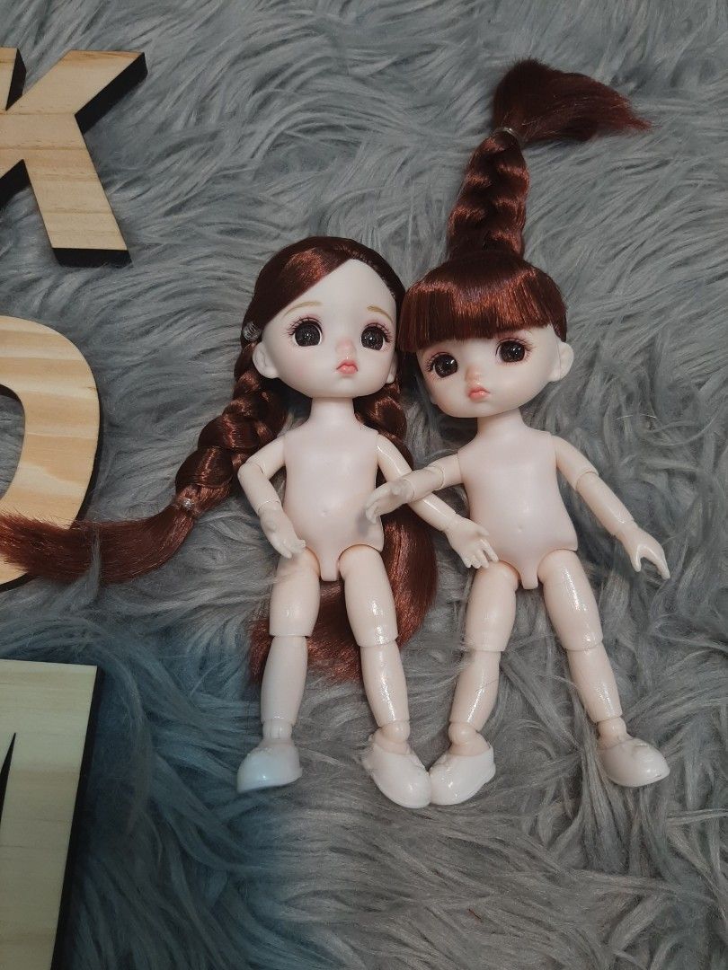 BJD Doll Nude Body Ball Jointed Swivel Doll 16cm 3D Eyes 13 Moveable Joints  Body Make-up Princess BJD 1/12, Babies & Kids, Babies & Kids Fashion on  Carousell