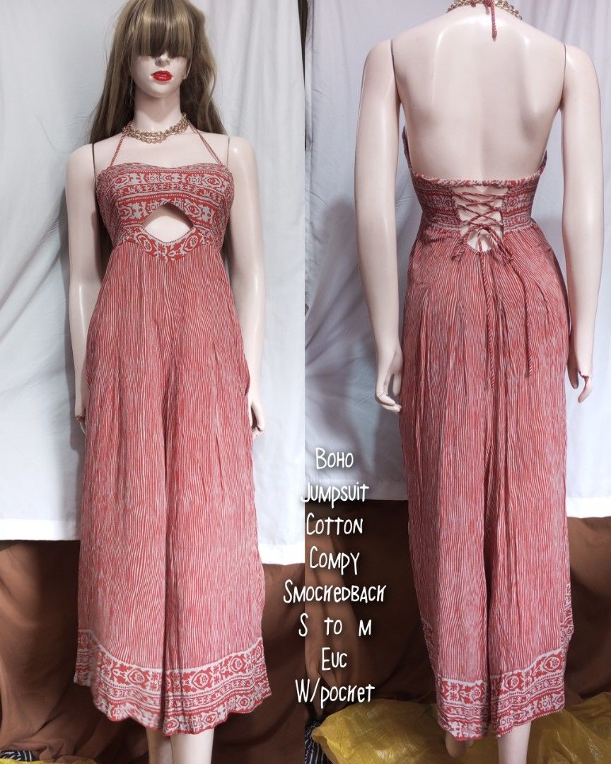 Boho jumpsuit, Women's Fashion, Dresses & Sets, Jumpsuits on Carousell