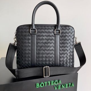 Bottega men's braided official business briefcase practical laptop notebook handbag magazine booktote