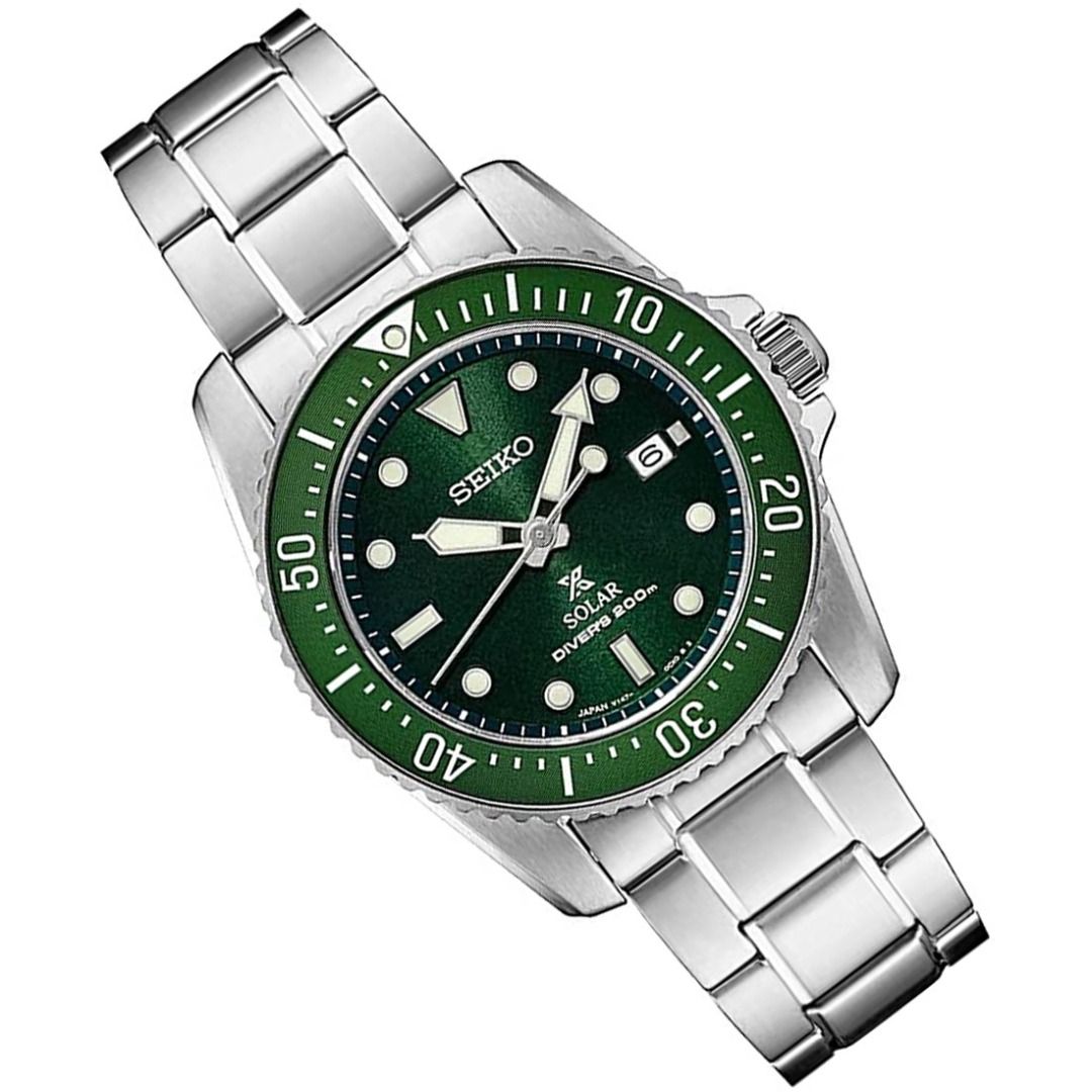 Brand New Seiko Prospex Solar Green Dial Scuba Divers Stainless Steel Watch  SNE583P1 SNE583 SNE583P, Men's Fashion, Watches & Accessories, Watches on  Carousell