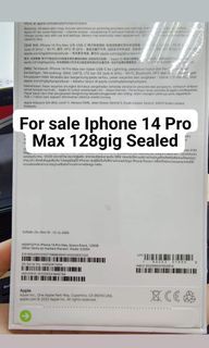 Brandnew Iphone 14 Pro Max 128gig